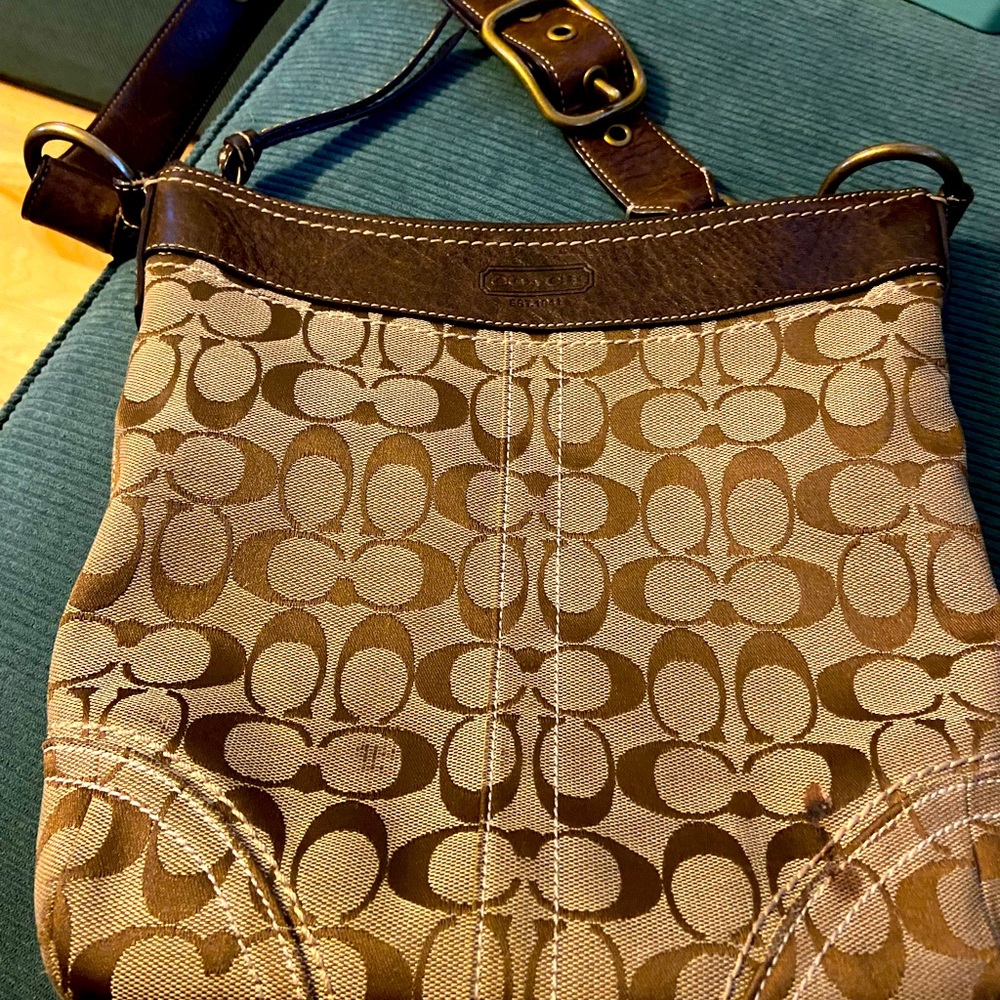 Coach Signature Crossbody Bag Brown